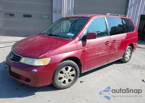 2002 Honda Odyssey Ex из США, поврежденный, VIN 2HKRL18602H561267